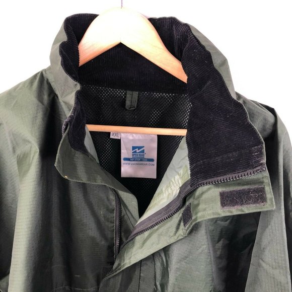 Viking Open Road Rip-Stop 150D Rain Jacket Green - Picture 4 of 6